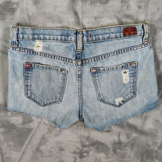 BDG Made in USA Women's Boyfriend DIY Cutoff Blue Denim Jean Shorts (Size 2)