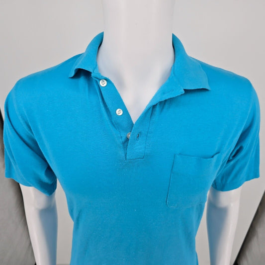 Distressed Vintage 1980s Genny Light Beer "Some Serious Suds" Polo Shirt (Large)