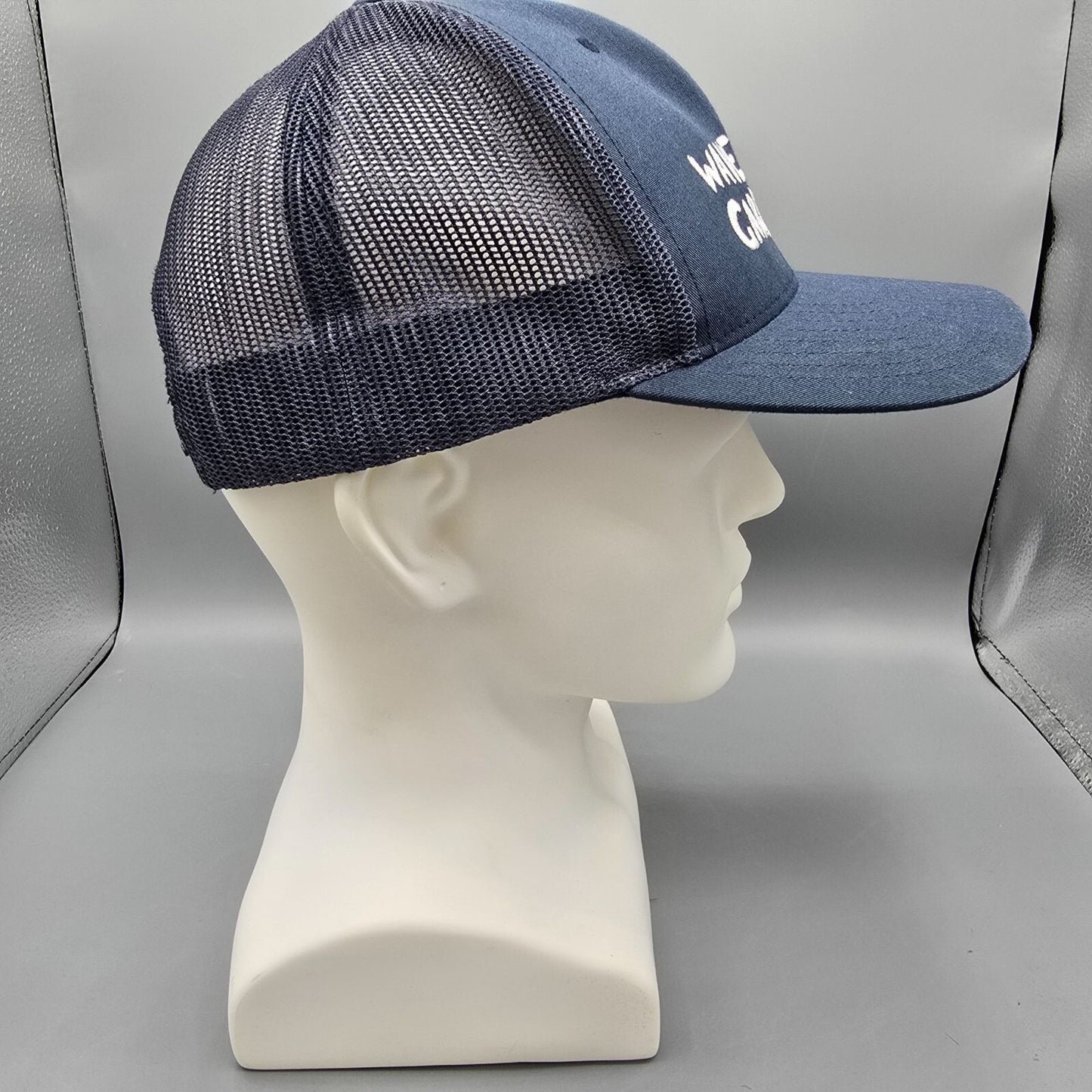 Wave Garden Navy Blue Trucker The Classics Yupoong Snapback Trucker Hat *Fair
