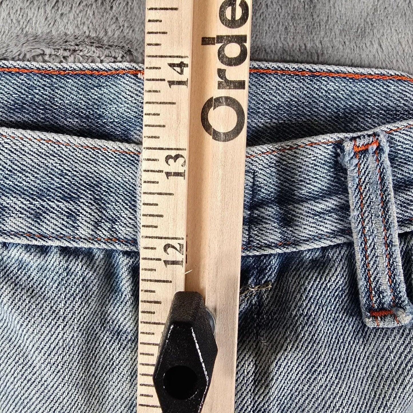 Vintage 1950s/1960s Big Mac Distressed Orange Stitch Workwear Jeans (33x23)