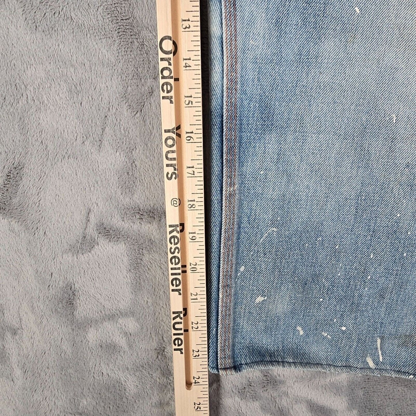 Vintage 1950s/1960s Big Mac Distressed Orange Stitch Workwear Jeans (33x23)