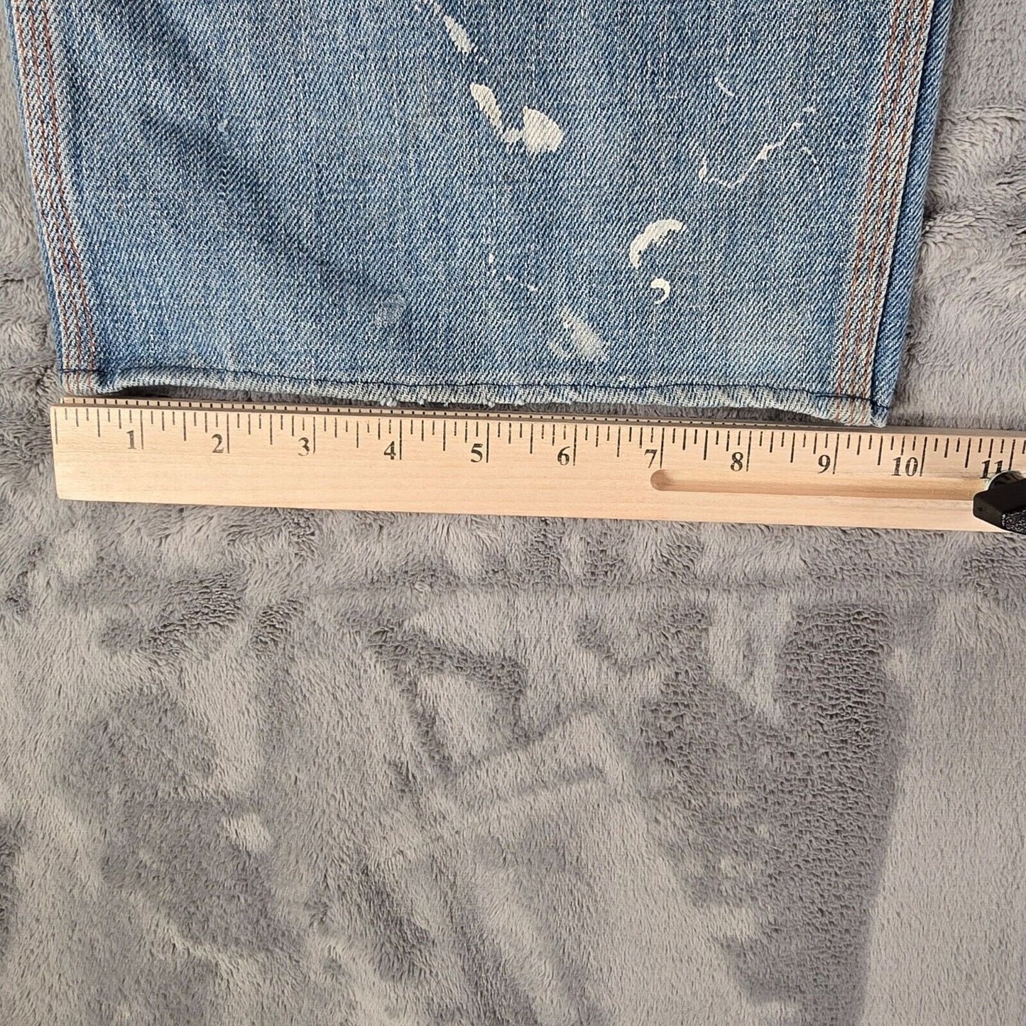 Vintage 1950s/1960s Big Mac Distressed Orange Stitch Workwear Jeans (33x23)