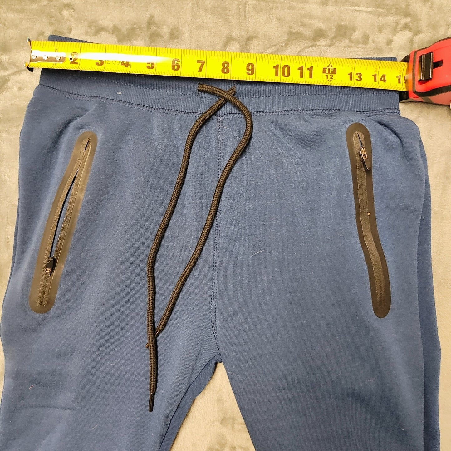 Ethan Williams Made in USA Blue Zipper Pocket Sweat Pants (Size Small)