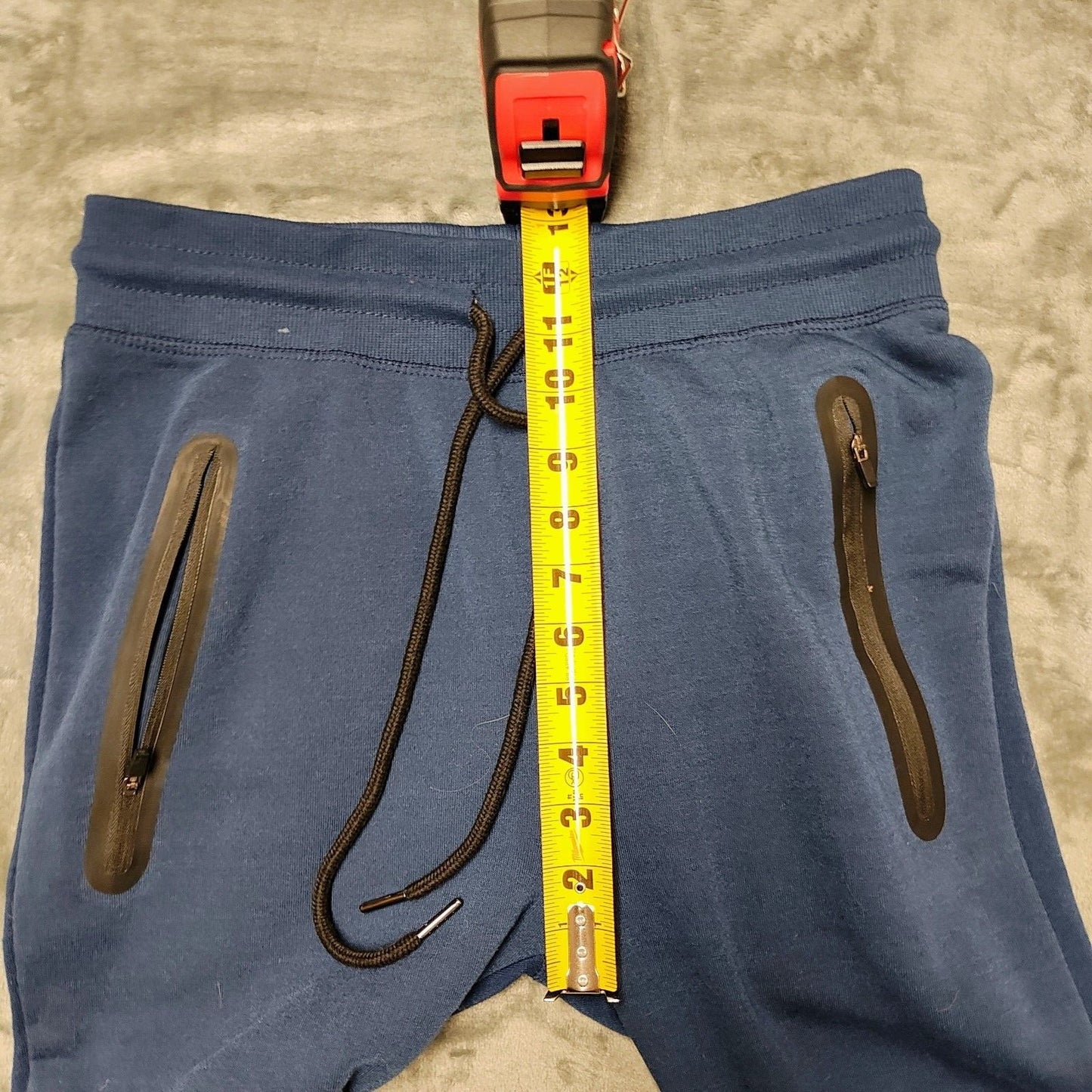 Ethan Williams Made in USA Blue Zipper Pocket Sweat Pants (Size Small)
