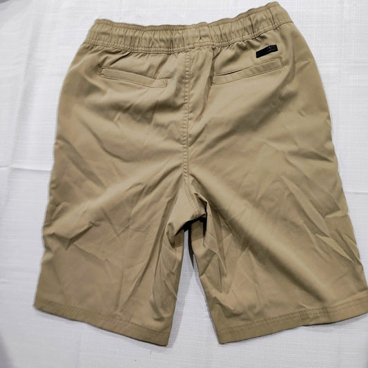 Tahari "Soho Tech Short" Pecan Elastic Waist Drawstring Cargo Shorts (Small)