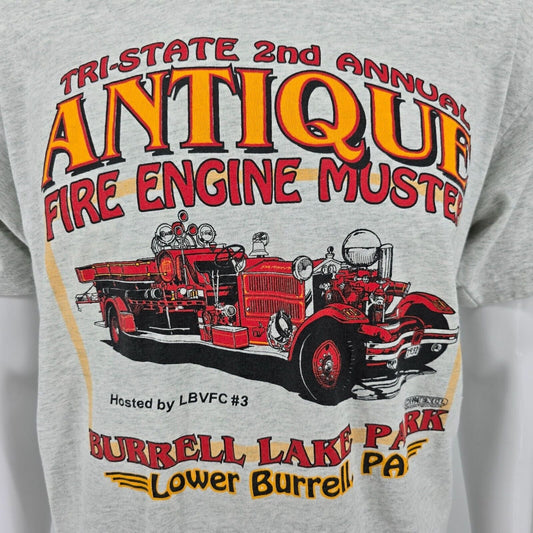 Vintage 1994 Lower Burrell, PA Annual Antique Fire Engine Muster T-Shirt (M/L)