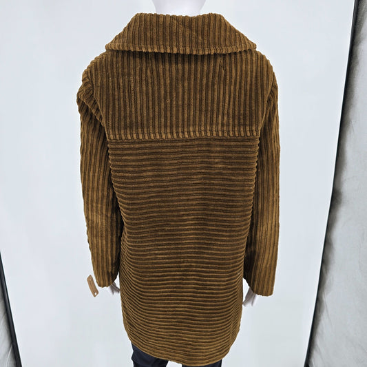 Vintage 1960s Amcoat by Amco of Norvelt Women's Wide-Wale Corduroy Car Coat (L)