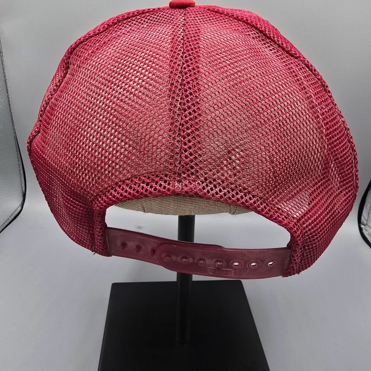 Vintage 1990s Distressed 929 Area Code Red Otto Snapback Mesh Back Trucker Hat