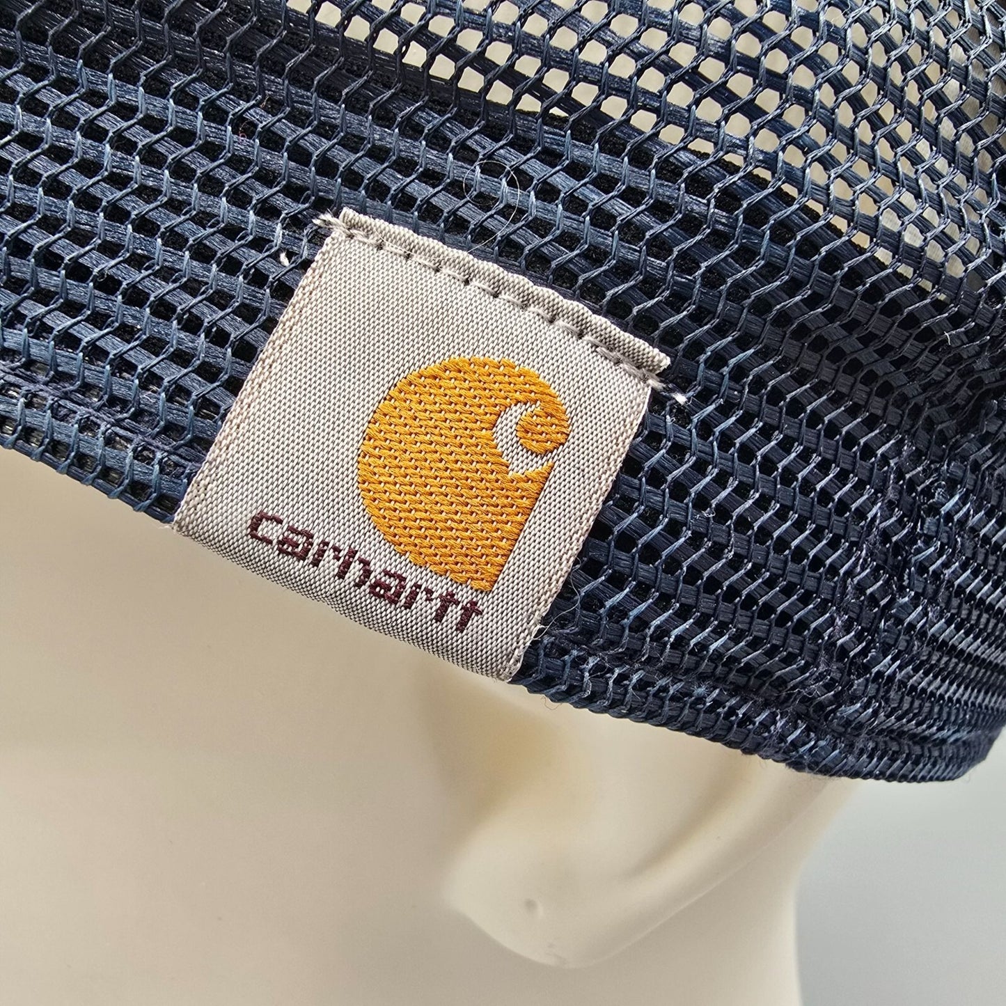 Dockwa Boating Embroidered Logo Navy Blue Canvas Mesh-back Carhartt Cap