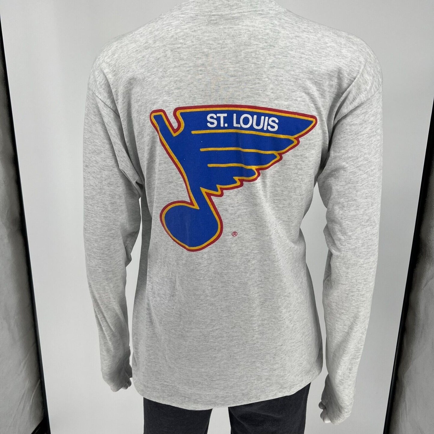 Vintage 1990s Grey St. Louis Blues Coca-Cola Classic Long Sleeve T-Shirt (XL)