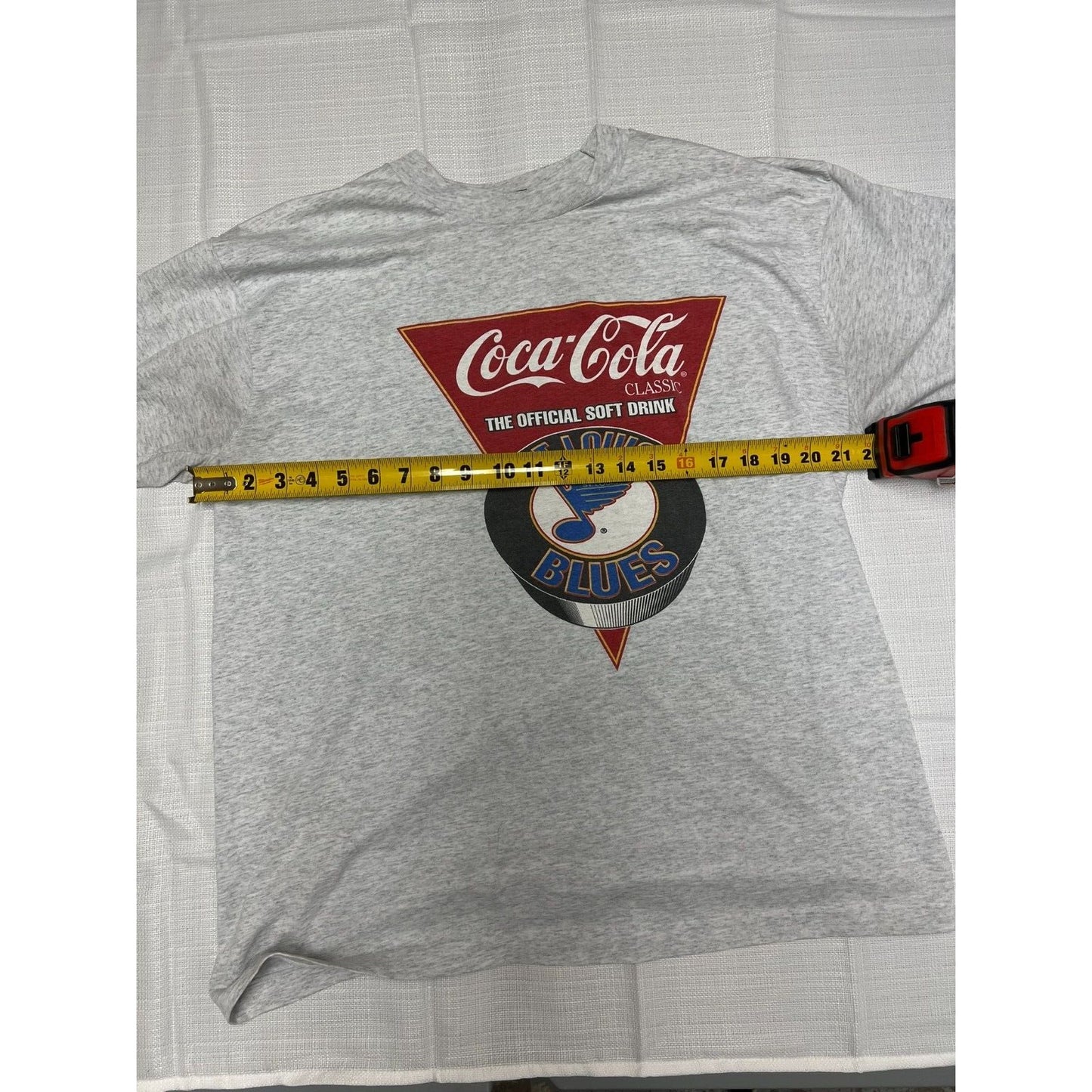 Vintage 1990s Grey St. Louis Blues Coca-Cola Classic Long Sleeve T-Shirt (XL)