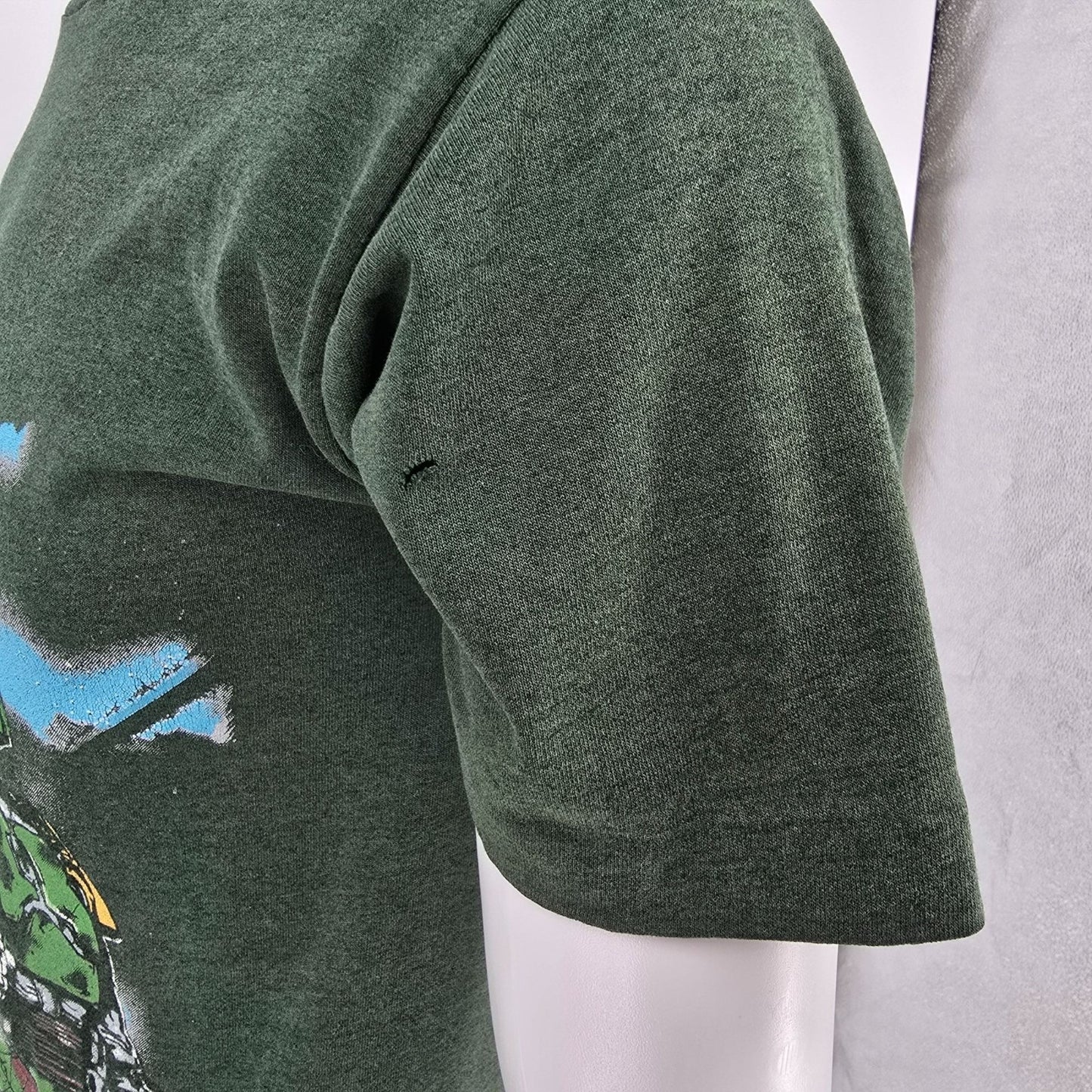 Vintage 1990s Star Wars Darth Vader Boba Fett Green Single Stitch T-Shirt (S/M)