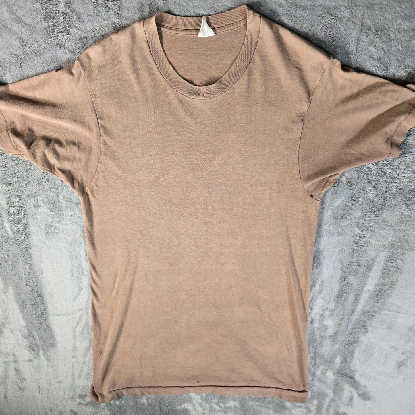 Vintage Y2K Distressed U.S. Army Style Single-Stitch Military Brown T-Shirt (S)