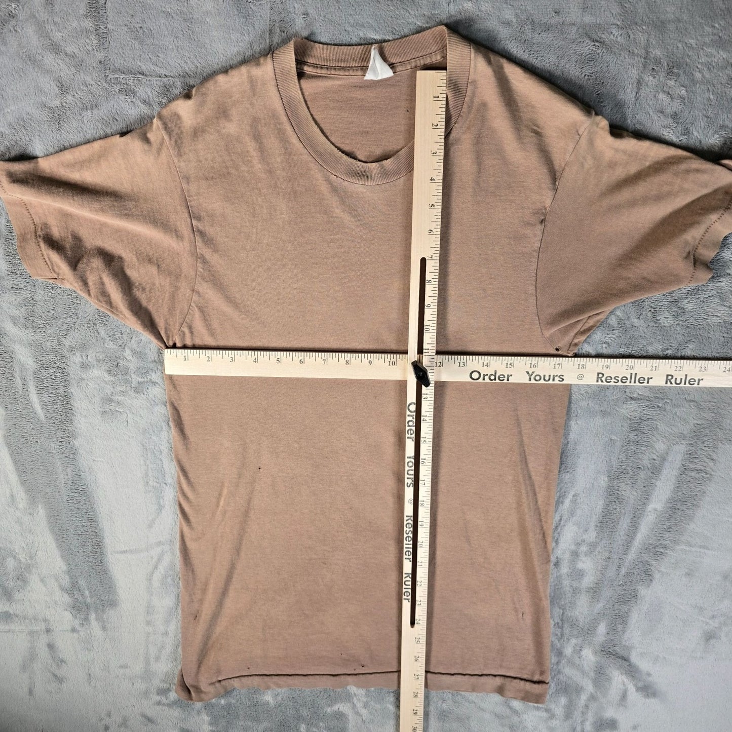 Vintage Y2K Distressed U.S. Army Style Single-Stitch Military Brown T-Shirt (S)