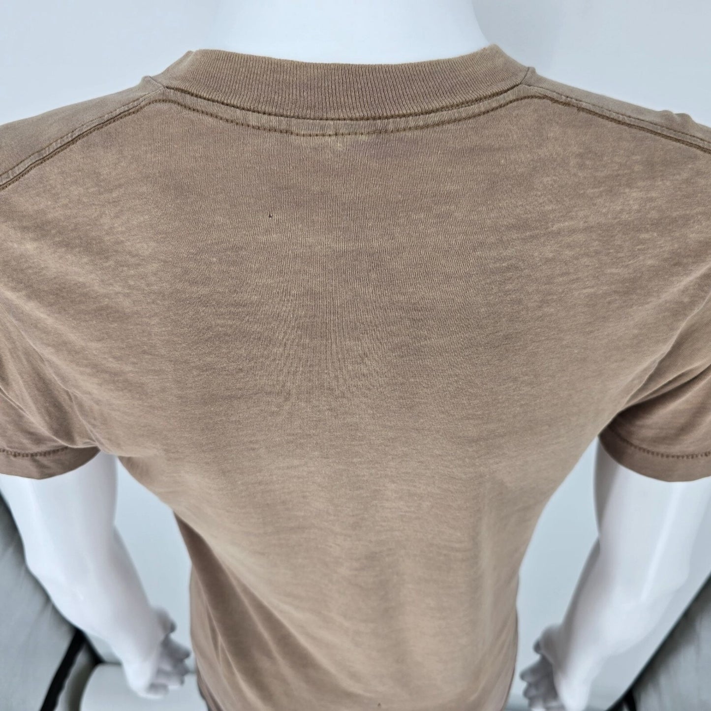 Vintage Y2K Distressed U.S. Army Style Single-Stitch Military Brown T-Shirt (S)