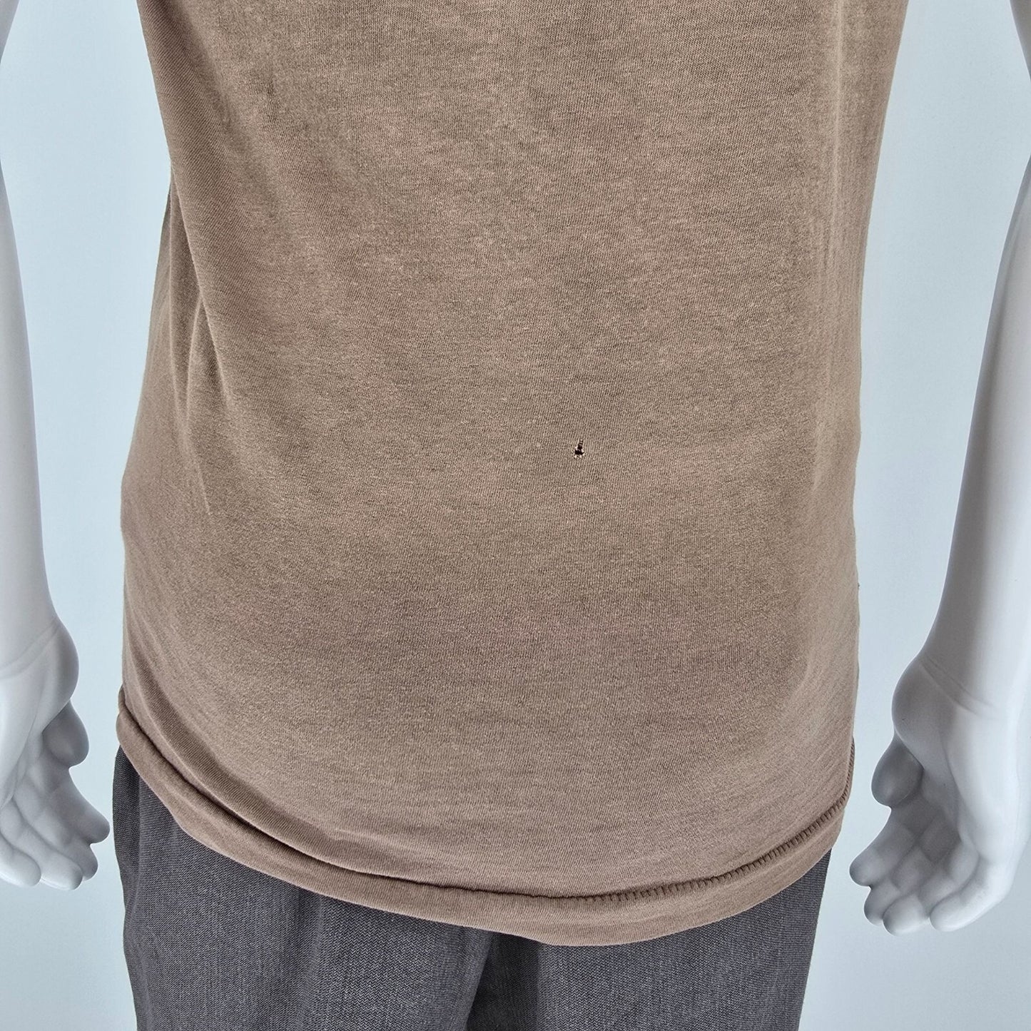 Vintage Y2K Distressed U.S. Army Style Single-Stitch Military Brown T-Shirt (S)