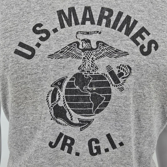 Vintage Late 1990s U.S. Marines JR. G.I. Gray Single Stitch T-Shirt (Youth XL)