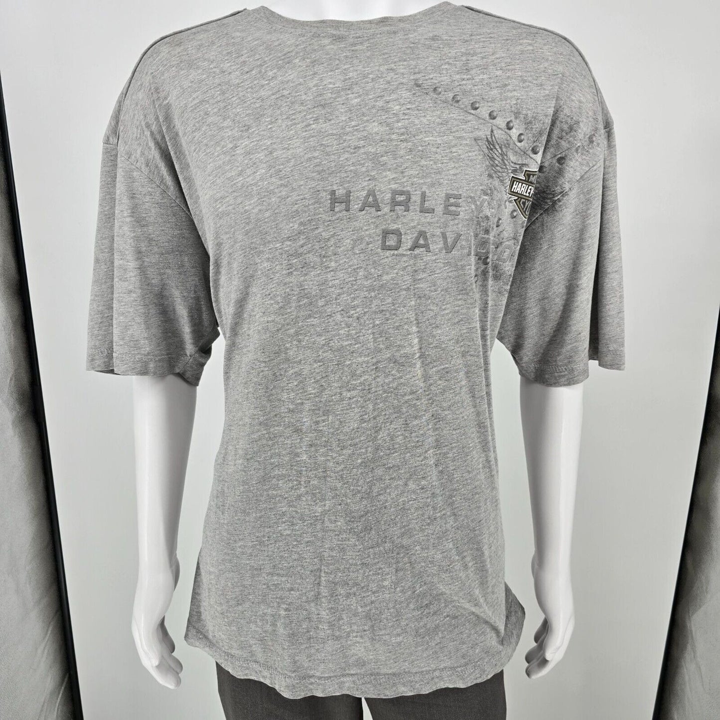 Vintage Y2K Harley Davidson Motor Cycles World Oklahoma City, OK T-Shirt (XL)