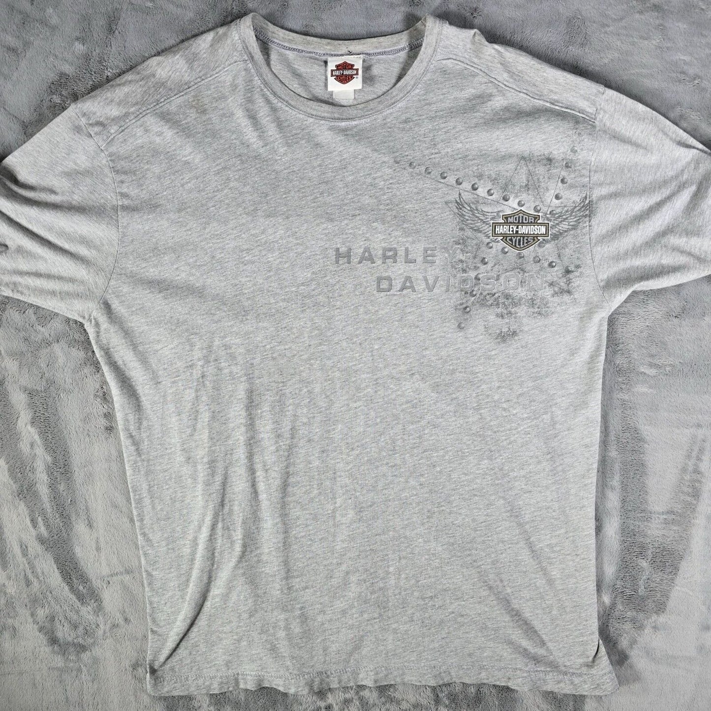 Vintage Y2K Harley Davidson Motor Cycles World Oklahoma City, OK T-Shirt (XL)