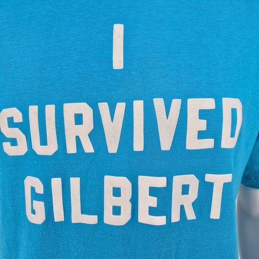 Vintage 1980s Velva Sheen I Survived Gilbert "#5" 1988 Hurricane T-Shirt (M)
