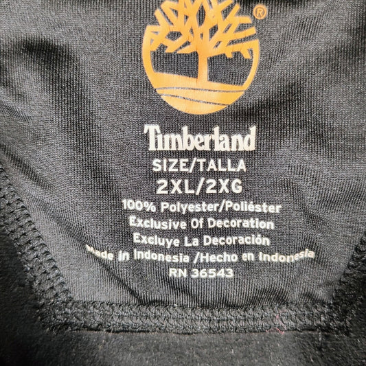 Timberland 2011 Black 1/4 Zip Pullover Long Sleeve Polyester Logo Jacket (2XL)