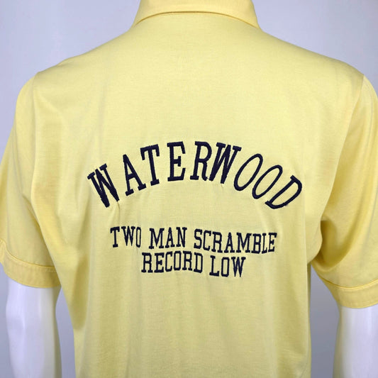 Vintage 1990s Waterwood Two Man Scramble Record Low Texas Golf Polo Shirt (L)
