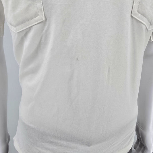 Stained Vintage Early 1980s Huk-A-Poo Double Pocket Open Collar Shirt (M)