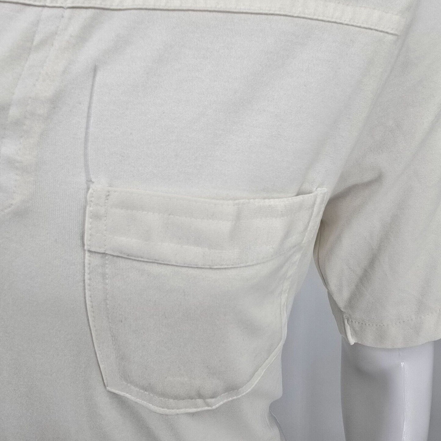 Stained Vintage Early 1980s Huk-A-Poo Double Pocket Open Collar Shirt (M)