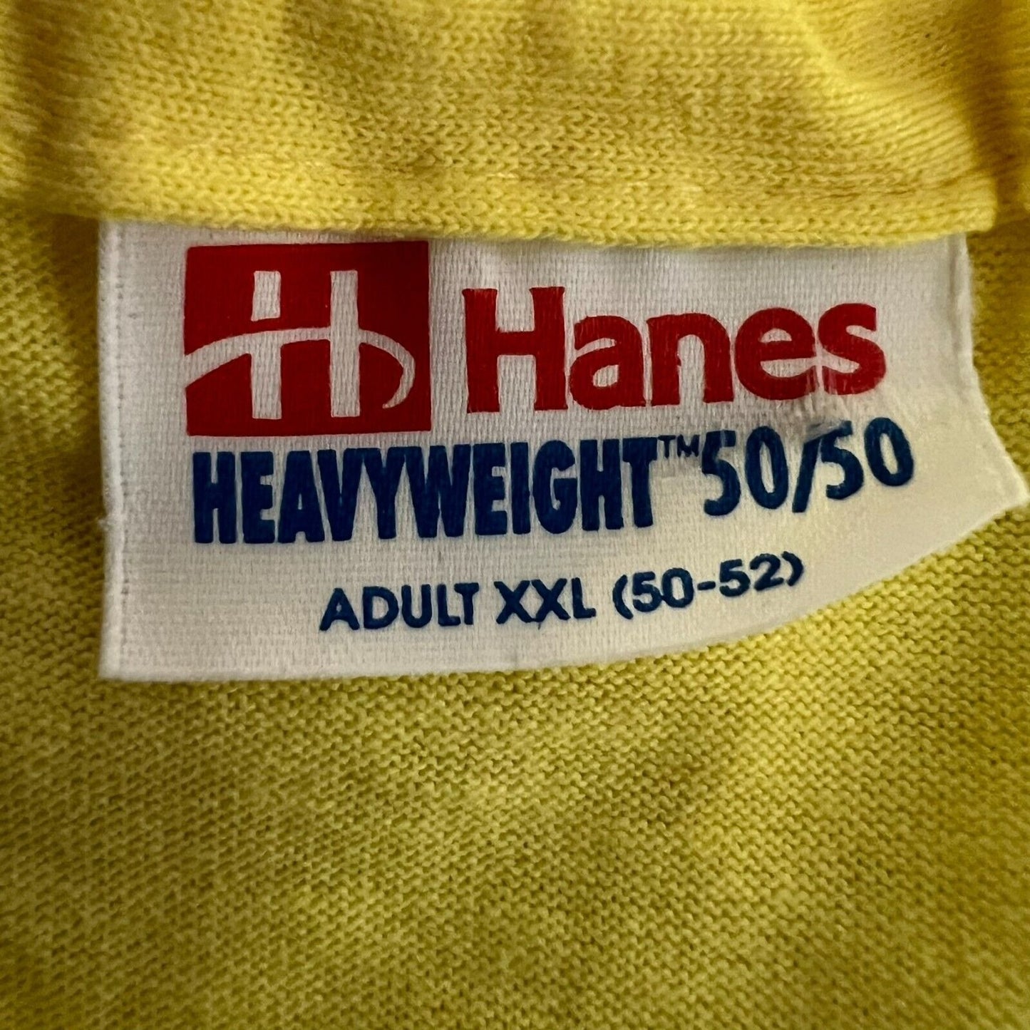 Vintage 1990s Hanes Heavyweigh Single-StitchYellow "KFROG 95.1 KRFG" Shirt (XXL)