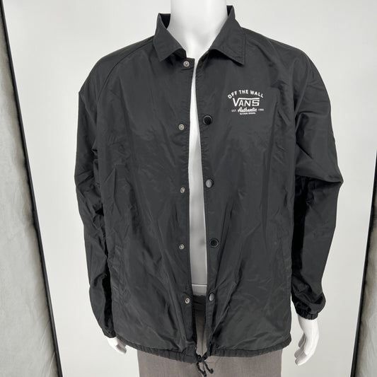 Vans Off The Wall Black Nylon Shell Lined Torrey Jacket (L)