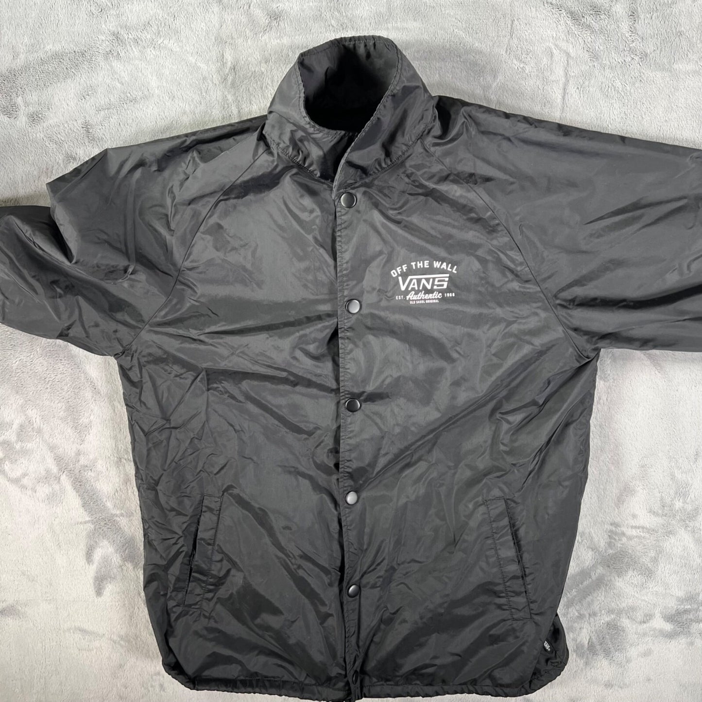 Vans Off The Wall Black Nylon Shell Lined Torrey Jacket (L)