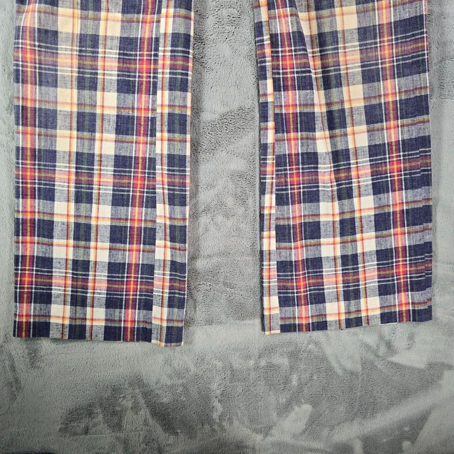 Vintage 1970s Gallery by Haggar Madras Plaid Flared Leg Disco Pants (37x30)