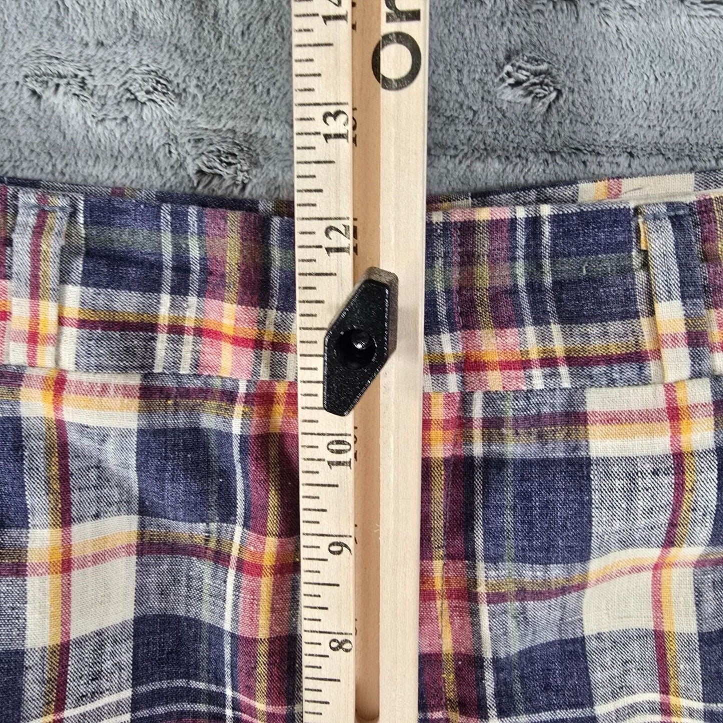 Vintage 1970s Gallery by Haggar Madras Plaid Flared Leg Disco Pants (37x30)