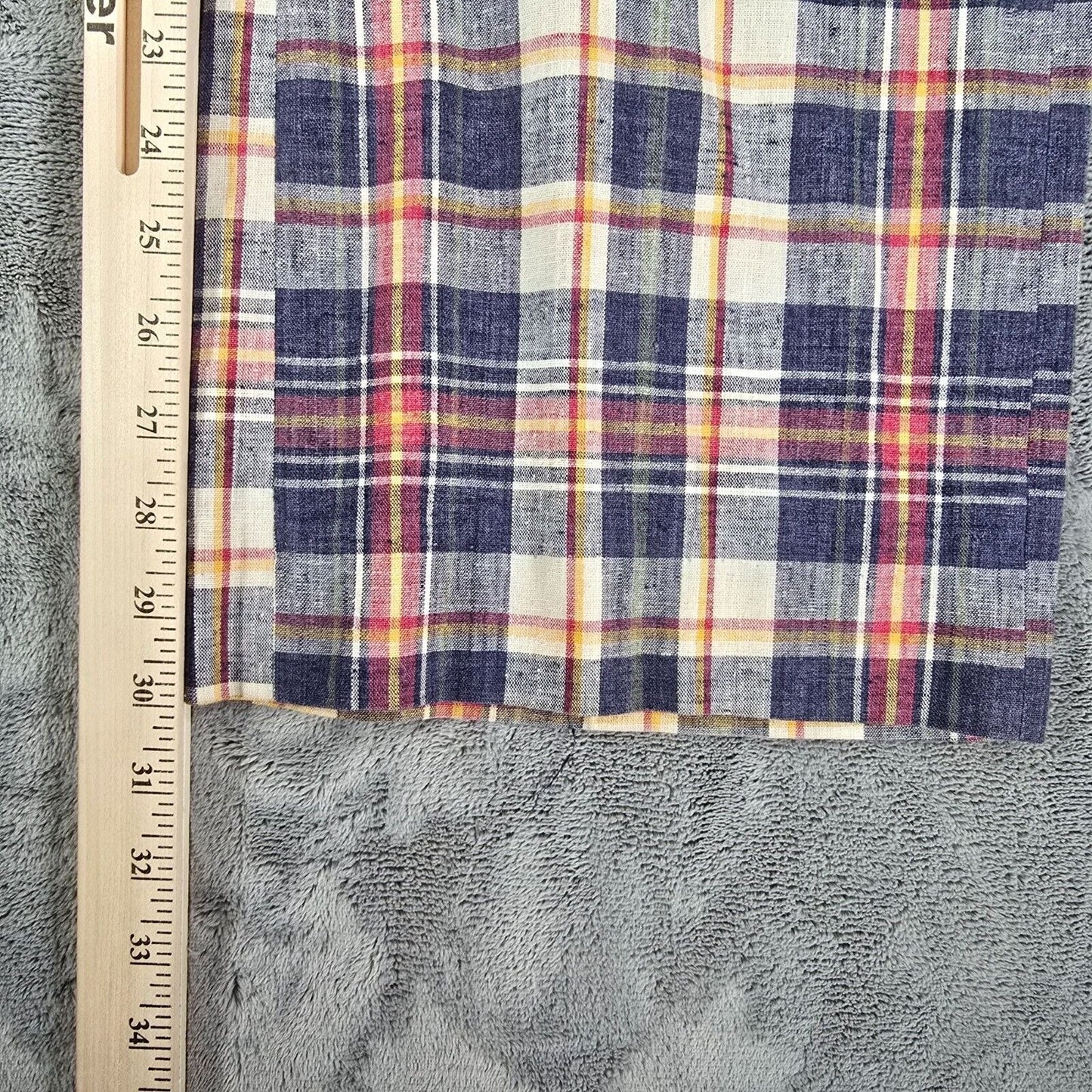 Vintage 1970s Gallery by Haggar Madras Plaid Flared Leg Disco Pants (37x30)