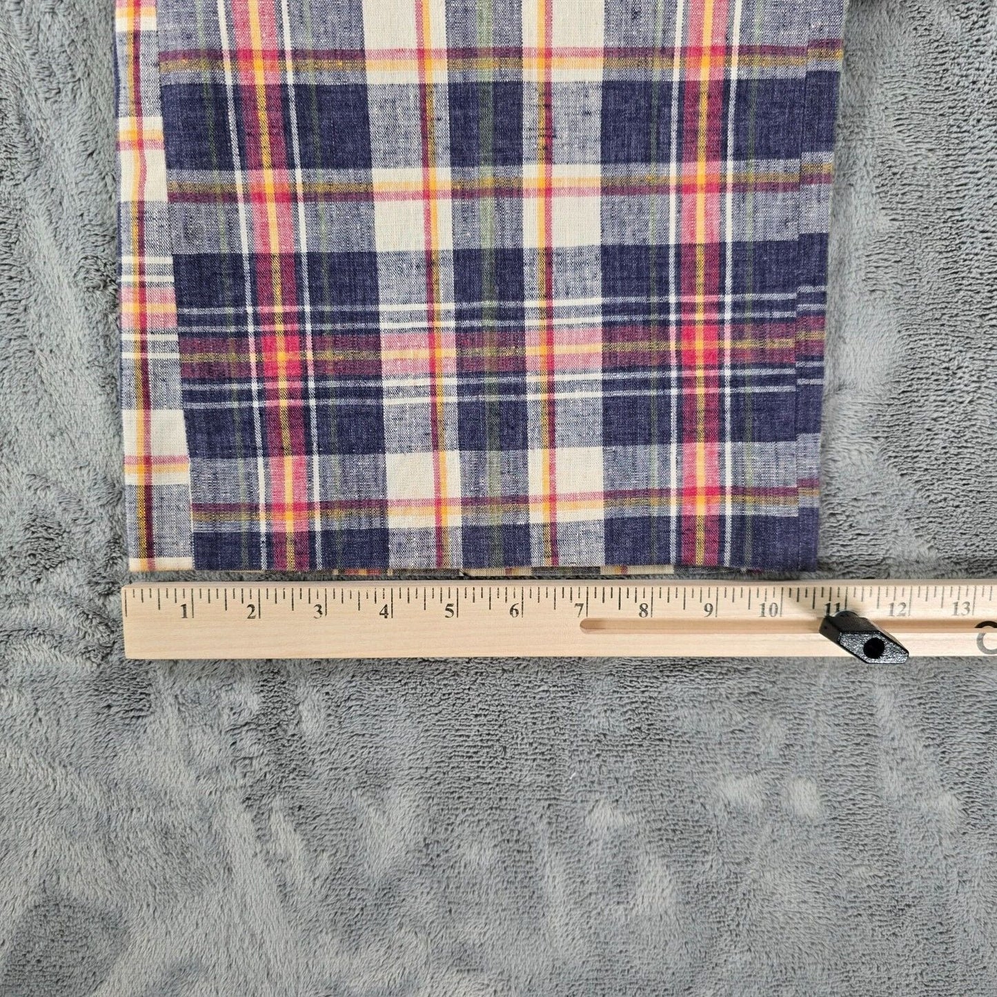 Vintage 1970s Gallery by Haggar Madras Plaid Flared Leg Disco Pants (37x30)