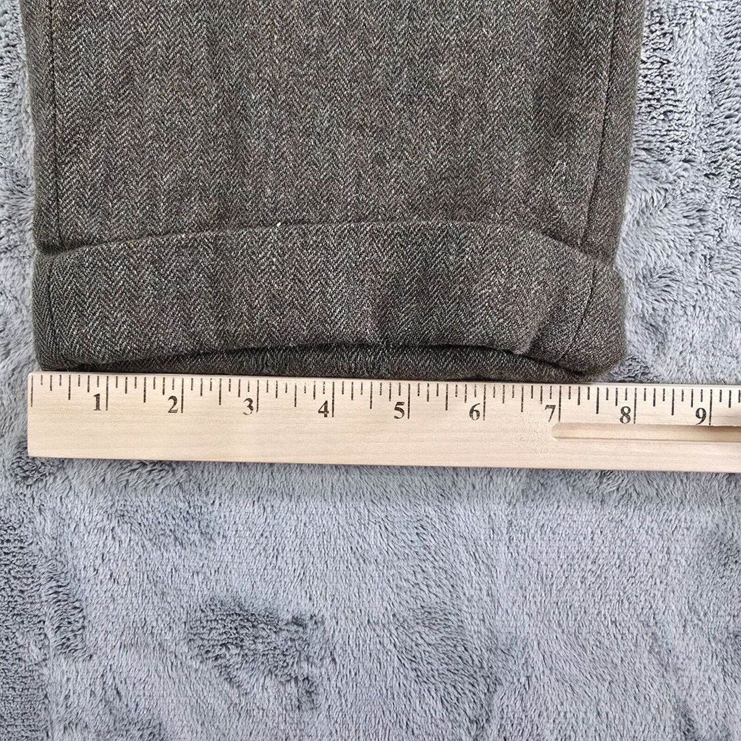 Vintage Late 1950s Hickey Freeman Green Herringbone Twill Wool Trousers (31x26)