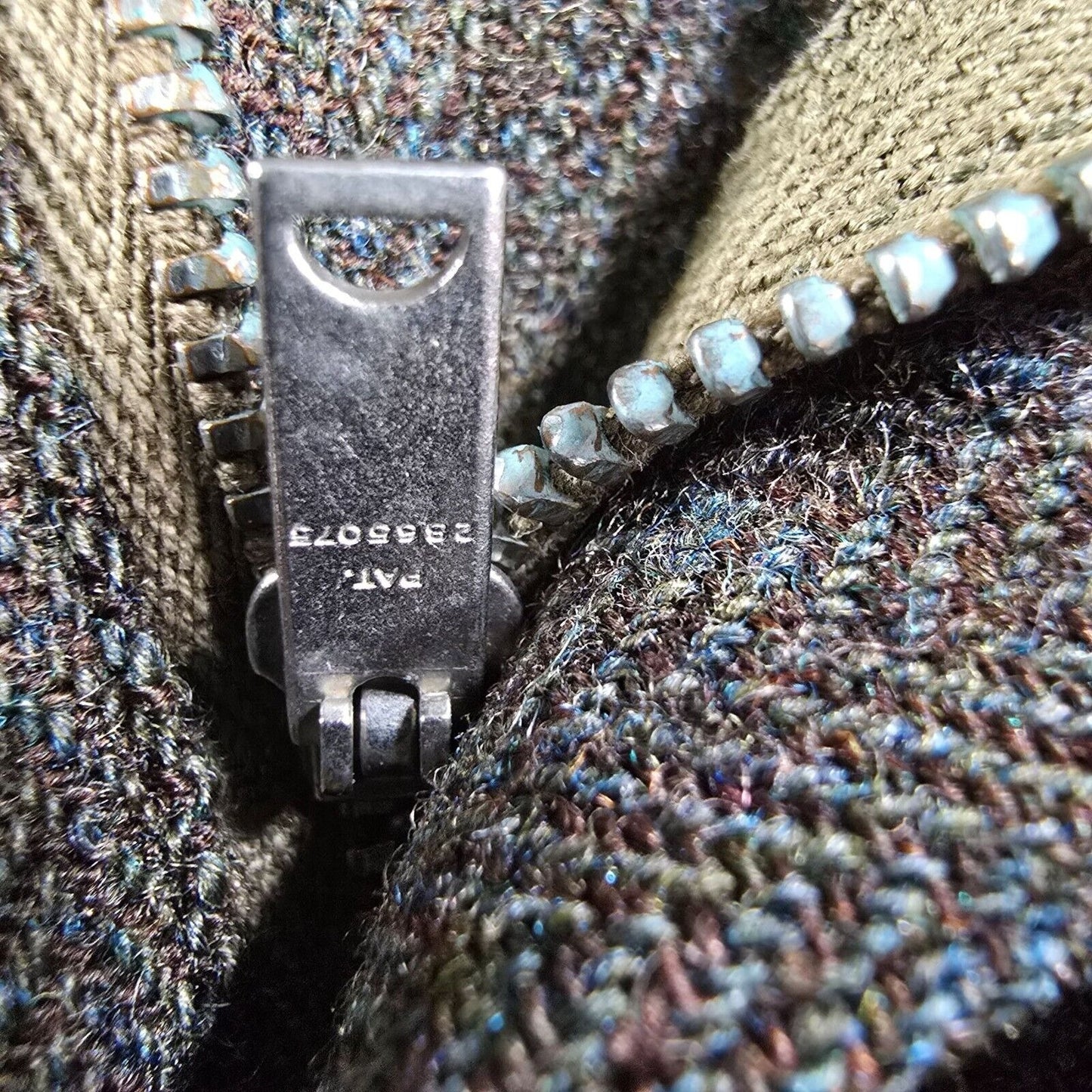 Vintage Late 1950s Hickey Freeman Green Herringbone Twill Wool Trousers (31x26)