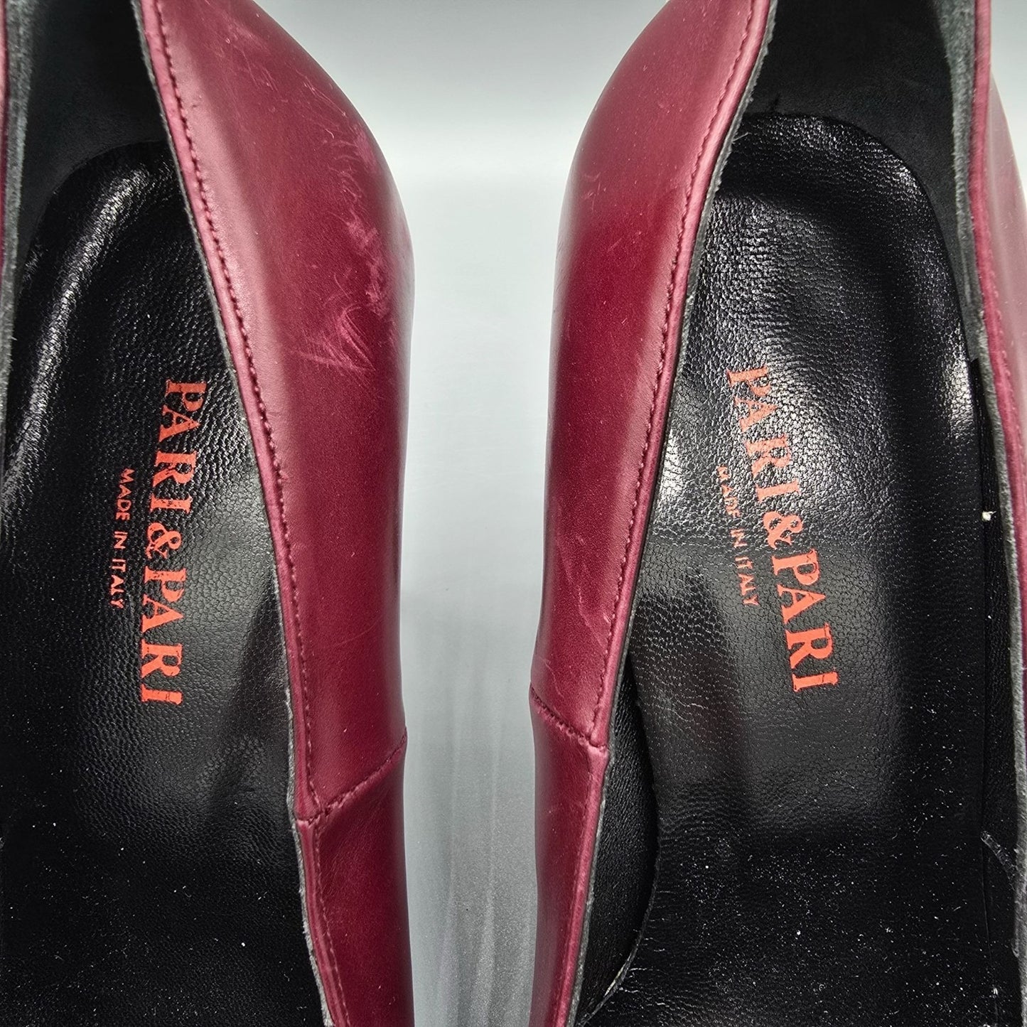 Vintage Y2K Deadstock Pari & Pari Bordeaux Nappa Square-Toe Pumps (EU37/US6.5)
