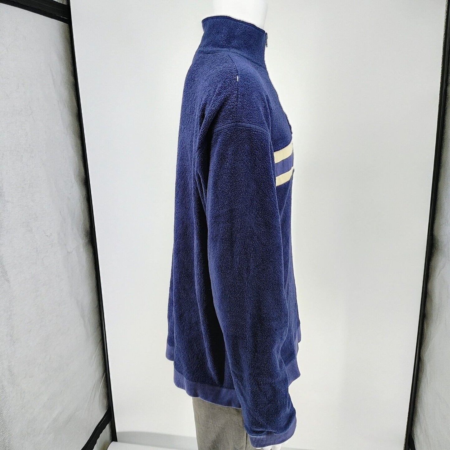 Vintage Denver Broncos Pro Player Pullover Striped Fleece Sweatshirt/Jacket (L)