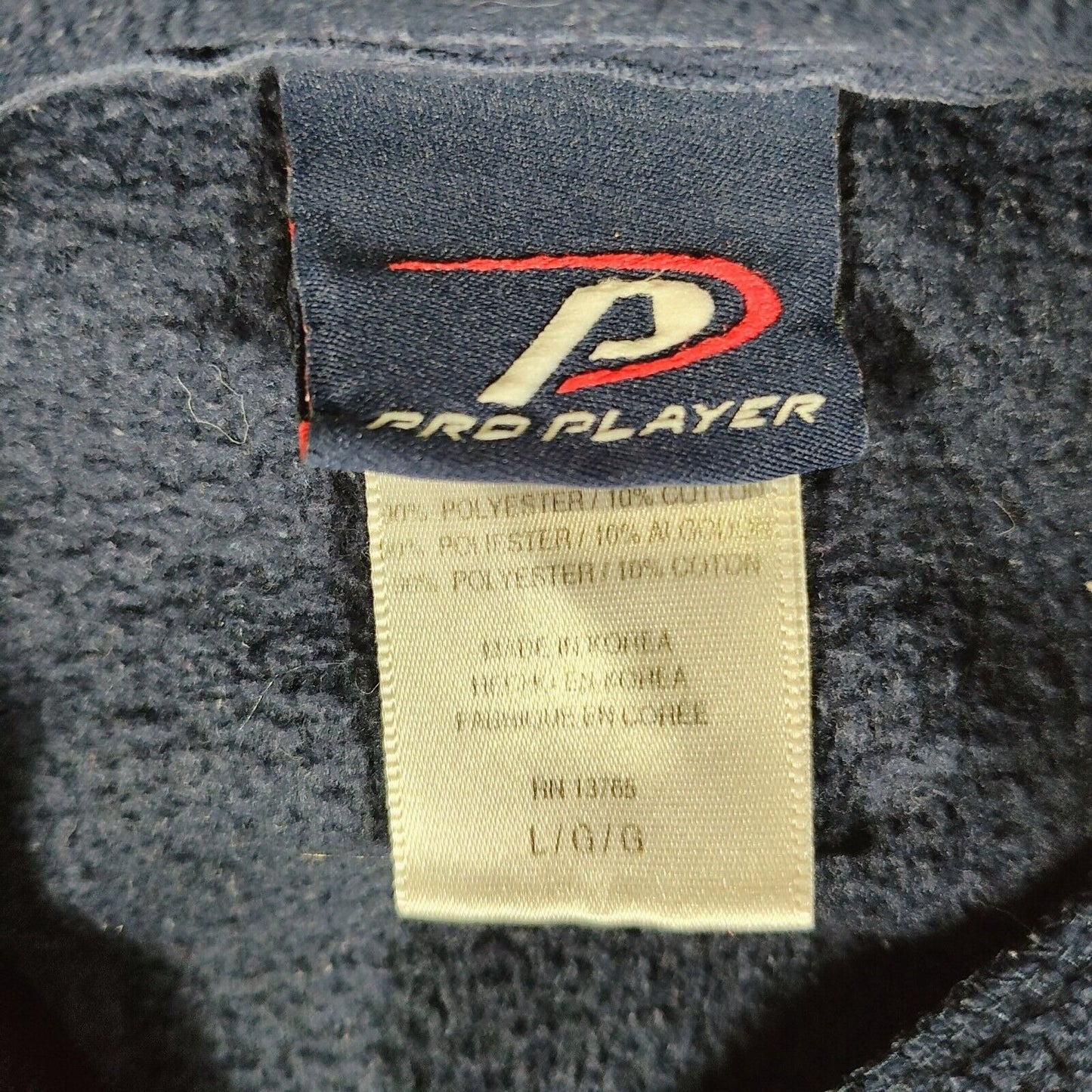 Vintage Denver Broncos Pro Player Pullover Striped Fleece Sweatshirt/Jacket (L)