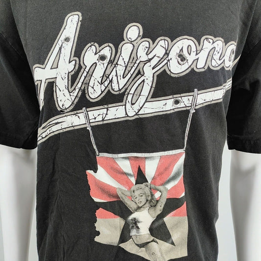 Vintage Y2K Pro-Tag Made in USA Arizona Marilyn Monroe Graphic T-Shirt (L)