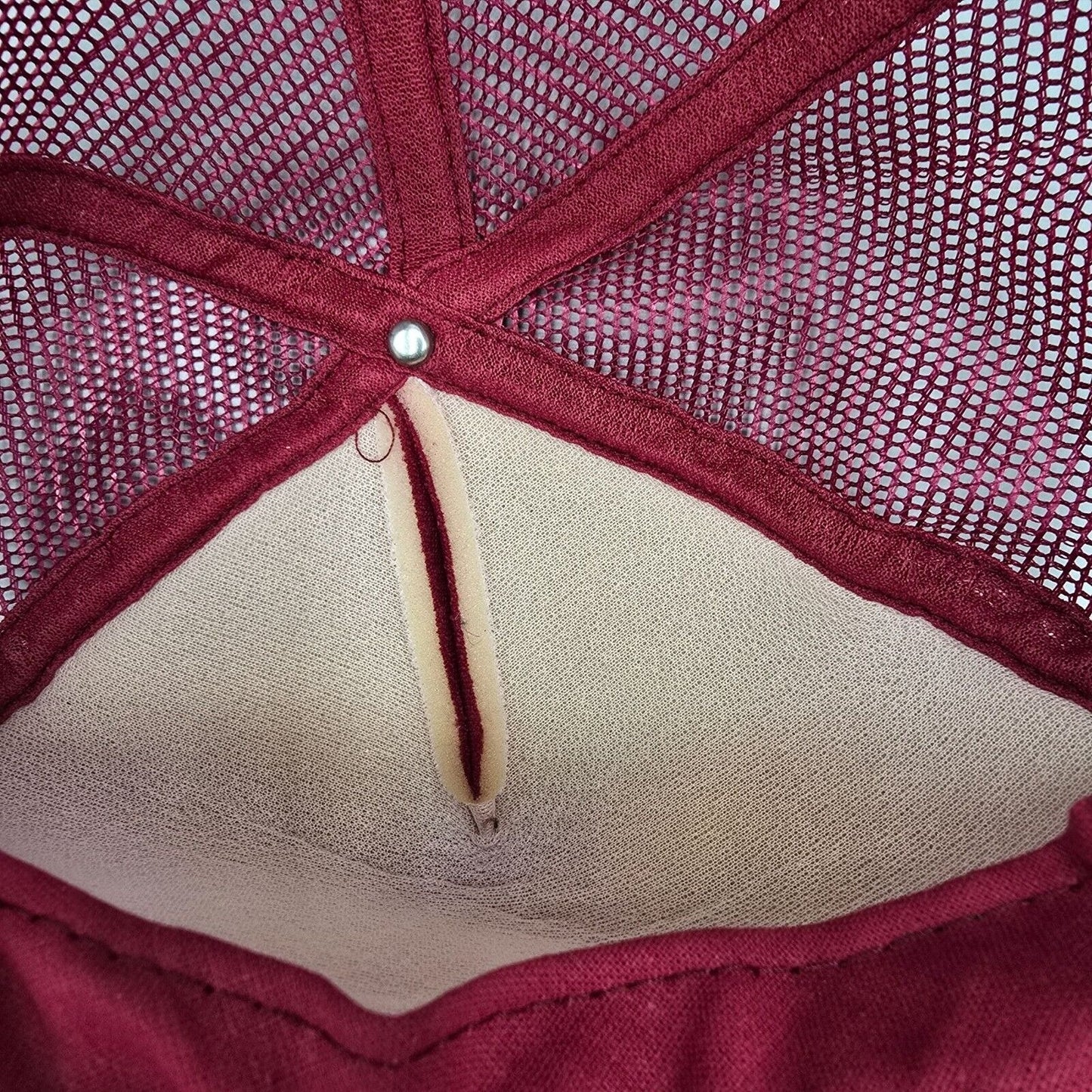 Vintage 1990s Distressed 929 Area Code Red Otto Snapback Mesh Back Trucker Hat