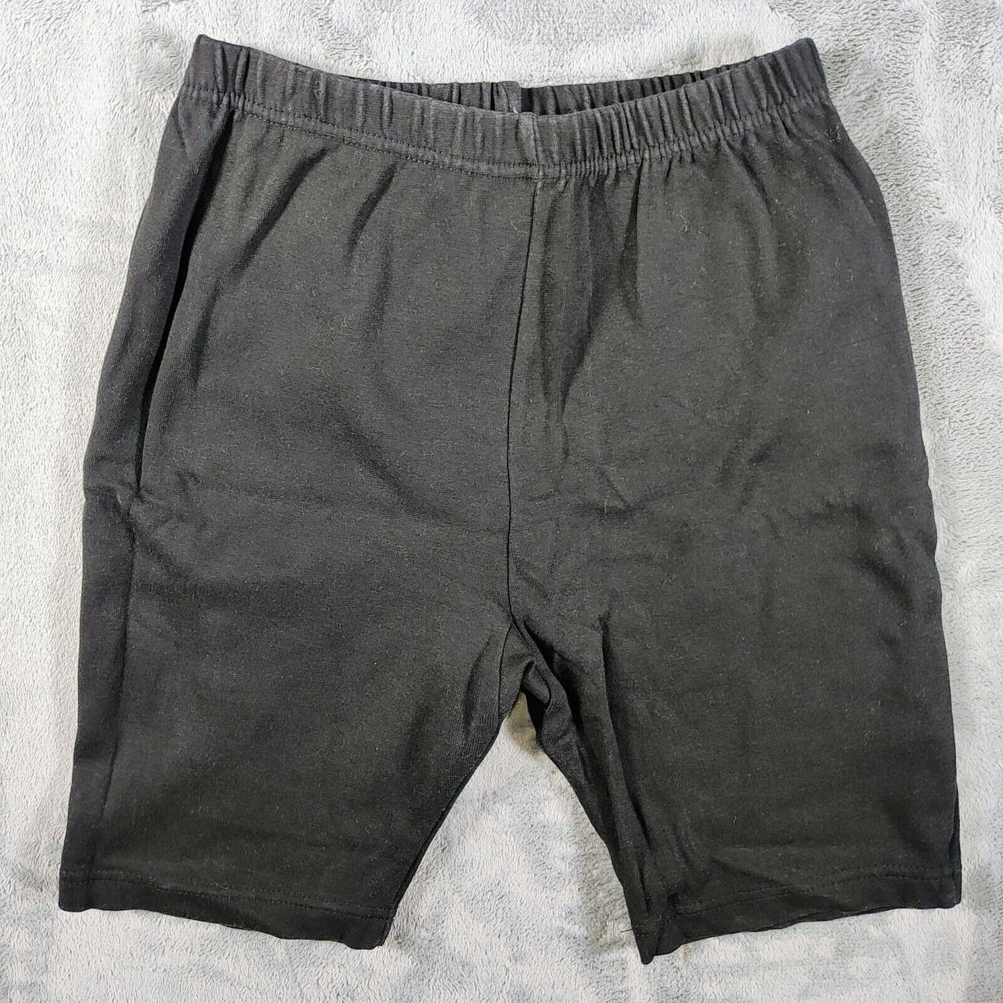 Vintage 1980s Miss Juli Black Womens Spandex Bike/Exercise Shorts (M)