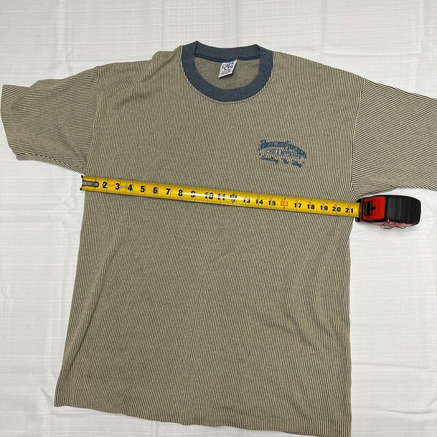 Vintage Cal Cru 1990s "Boulder Station Food & Beverage" Ribbed T-Shirt (XL)