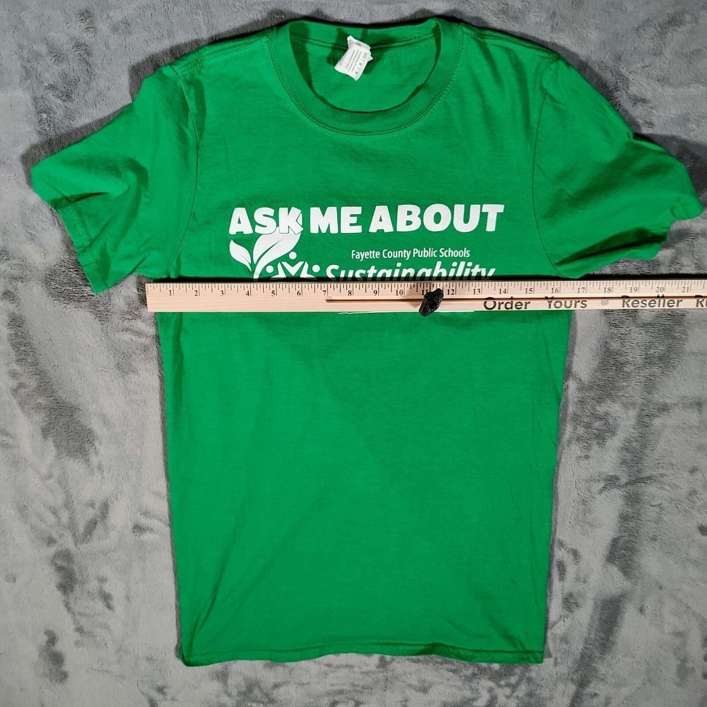 Fayette County Public Schools Green Ask Me About Sustainability T-Shirt (S)