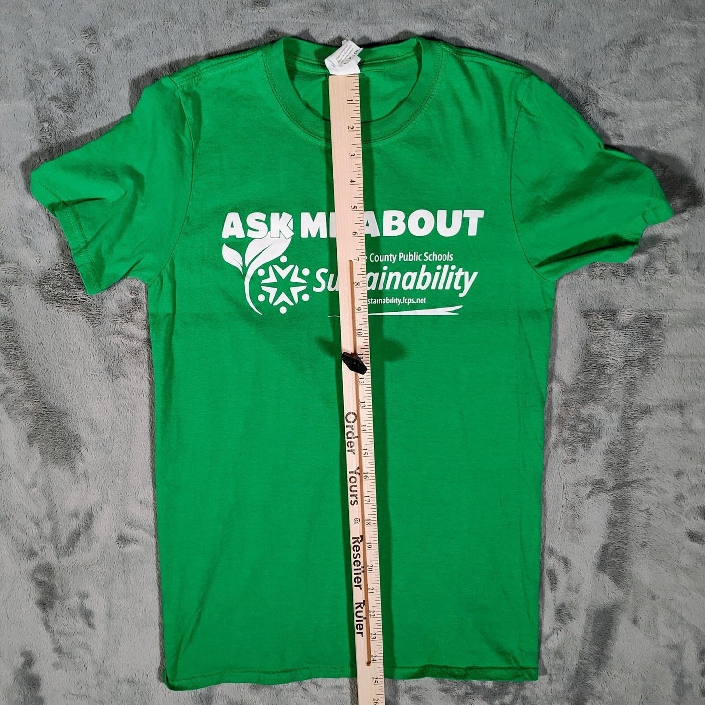 Fayette County Public Schools Green Ask Me About Sustainability T-Shirt (S)