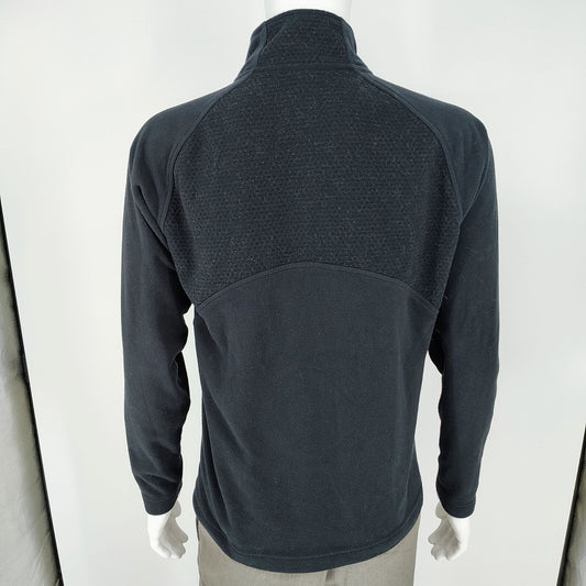 Nike Team Fit THERMA Y2K Mens Black Fleece Half-Zip Logo Track Jacket (Small)