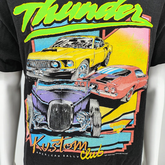 John Galt Thunder Kustom Club American Rally Made in USA Graphic T-Shirt (Large)