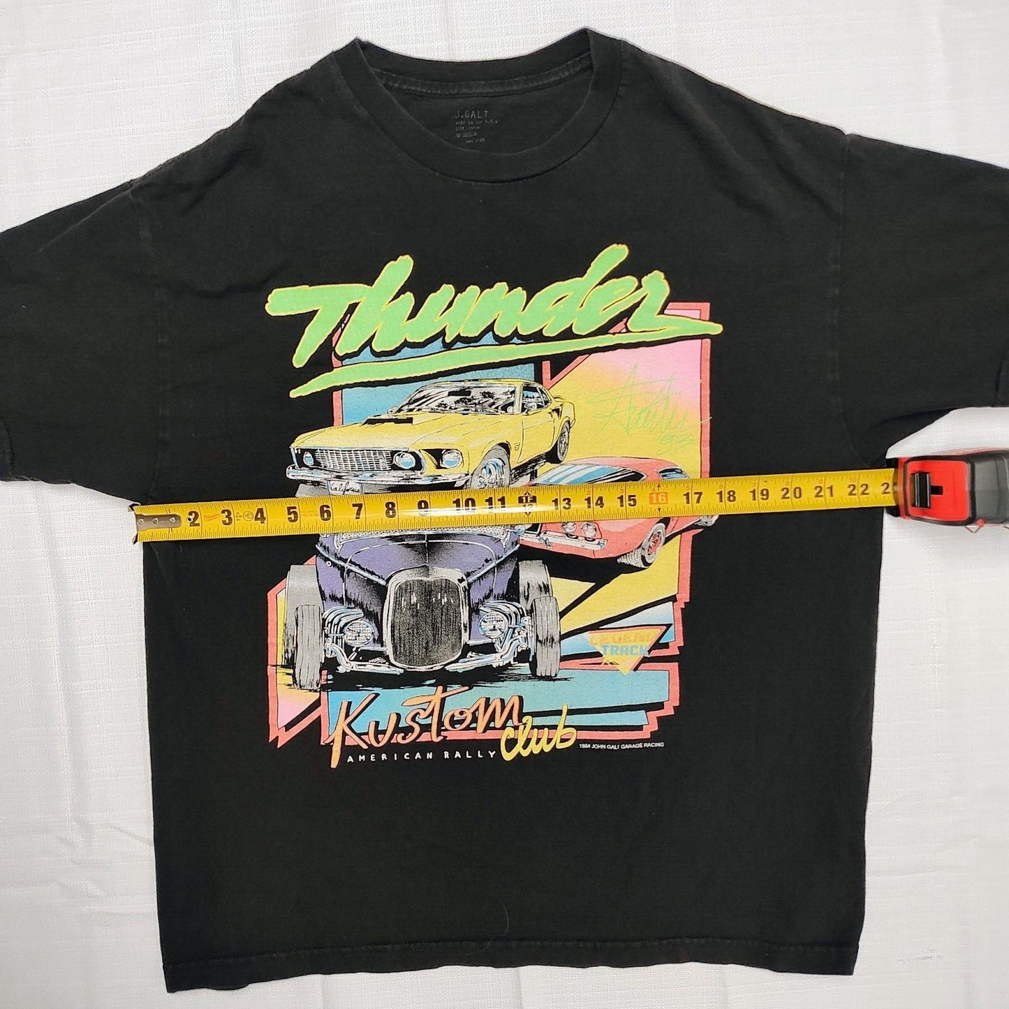 John Galt Thunder Kustom Club American Rally Made in USA Graphic T-Shirt (Large)