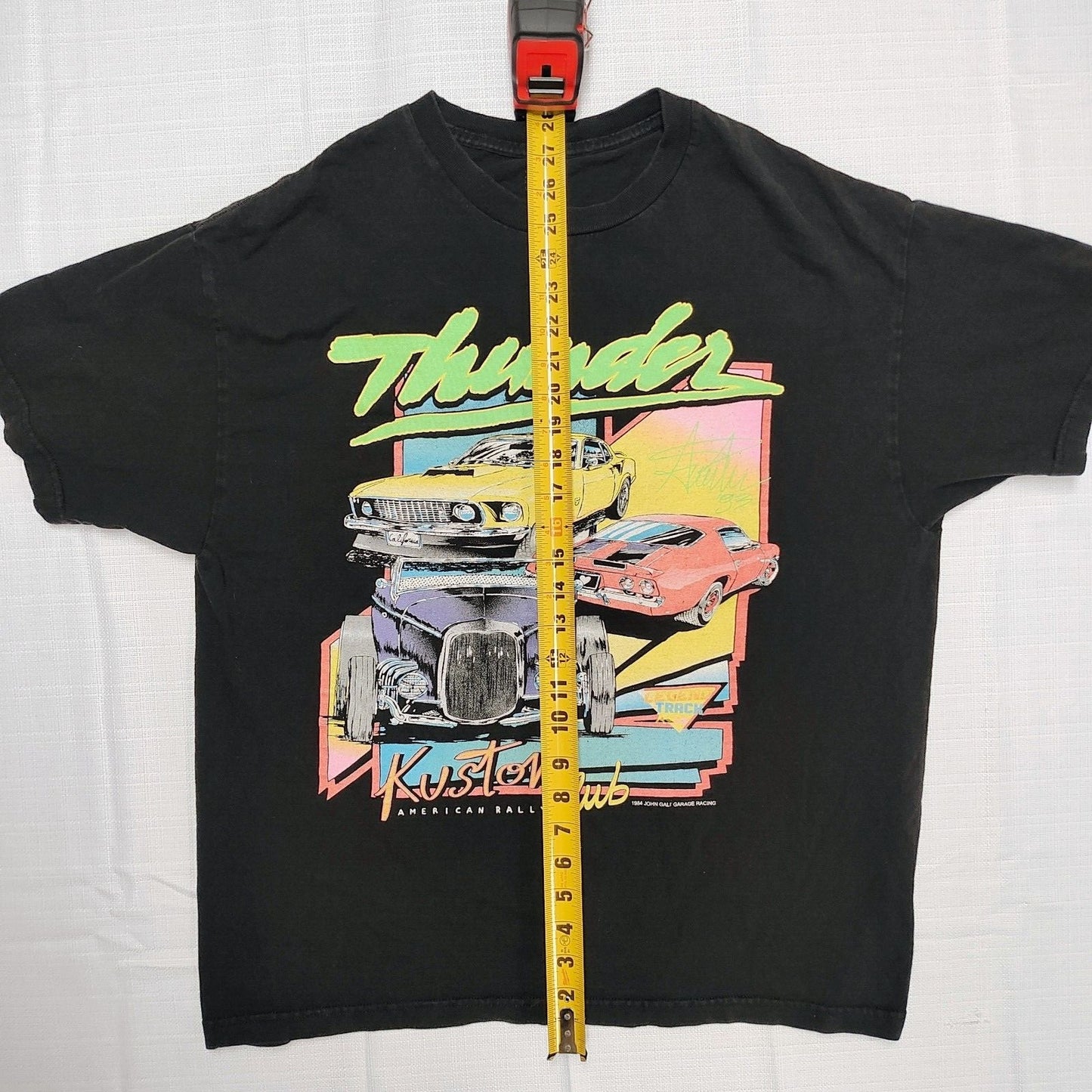 John Galt Thunder Kustom Club American Rally Made in USA Graphic T-Shirt (Large)